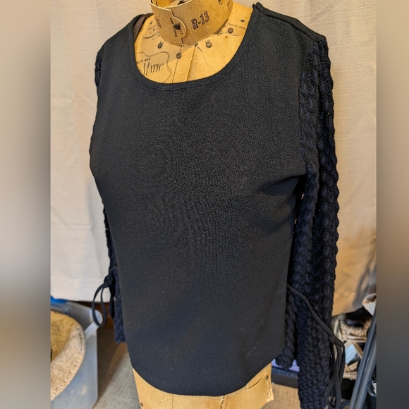 SeeByChloe made in Portugal black sweater with flared sleeves. size 38 - Picture 2 of 12